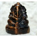 132ct ТИГРОВЫЙ глаз - Резьба 3D ГАНЕША / Ганапати