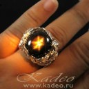 КОЛЬЦО со ЗВЕЗДЧАТЫМ природным САПФИРОМ - ГИГАНТОМ 18ct ! р. 17