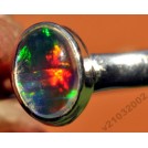2ct Мексиканский многоцветный ОПАЛ кольцо р.16