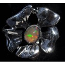 1,25ct Мексиканский МНОГОЦВЕТНЫЙ ОПАЛ в кольце ЦВЕТОК