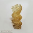ЦИТРИН природный натуральный. 3D резьба по камню ДРАКОН, талисман. Тибет