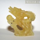 Амулет НЕФРИТОВЫЙ ДРАКОН - 3D резьба по камню. Статуэтка - подвеска, Тибет