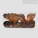 Амулет ДРАКОН - 3D резьба по камню ТИГРОВЫЙ ГЛАЗ. Статуэтка - подвеска, Тибет