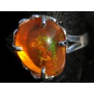 5,5ct Мексиканский ОГНЕННЫЙ ОПАЛ 14х11 мм ! Кольцо